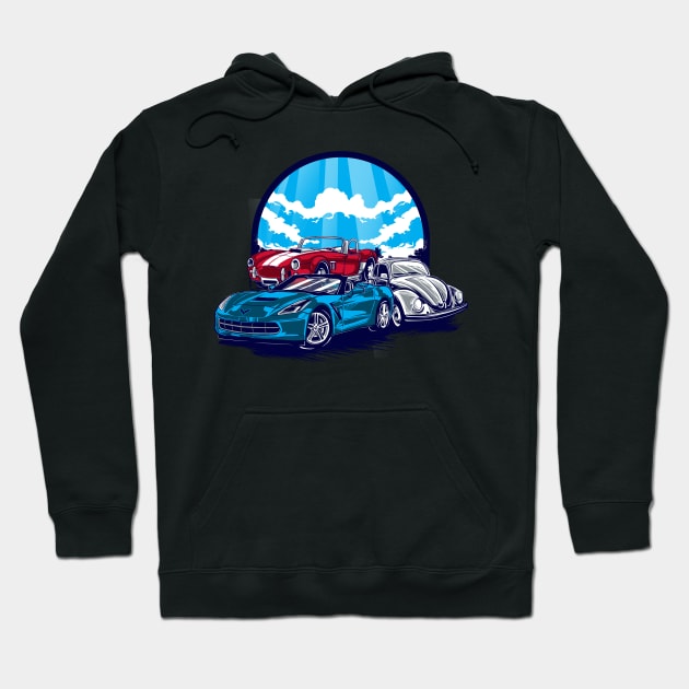 Cars in a trio Hoodie by Shadowbyte91